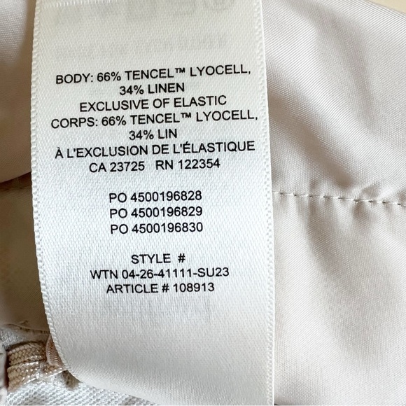 New Aritzia WILFRED Omnia Linen Shorts in Natural Ecru size Medium SOLD - Picture 14 of 15